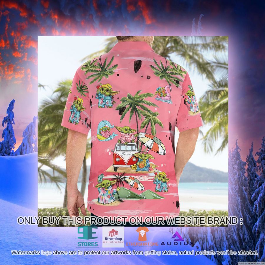 baby yoda summer time pink hawaii shirt shorts 9 156