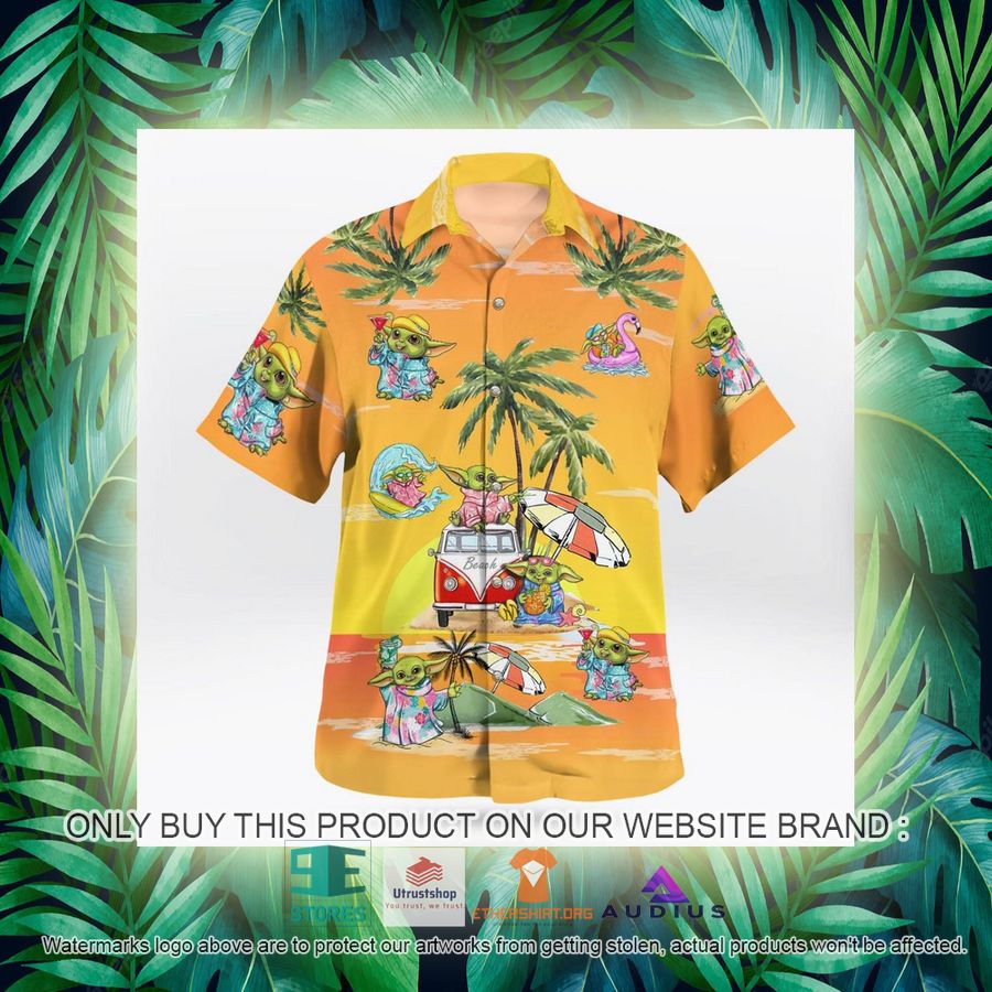 baby yoda summer time sunset yellow hawaii shirt shorts 13 67141