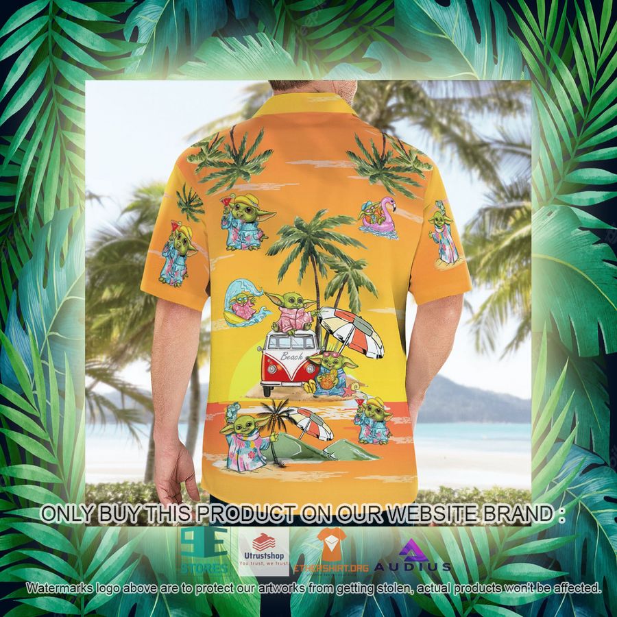 baby yoda summer time sunset yellow hawaii shirt shorts 15 22496