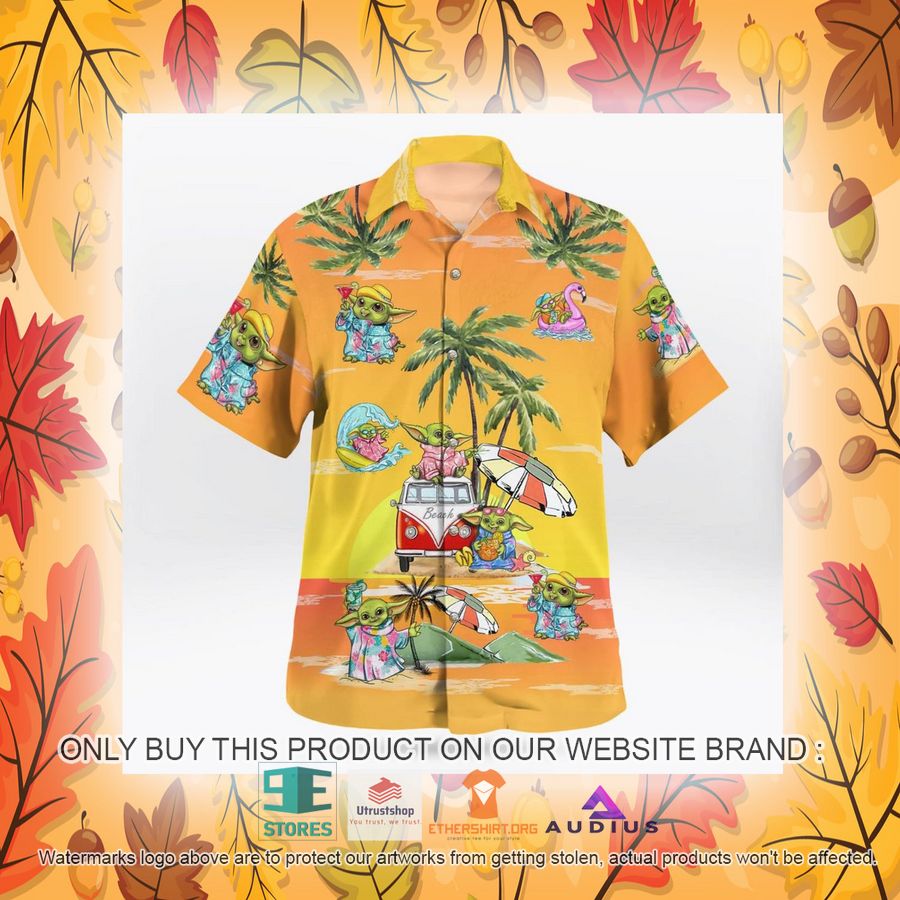 baby yoda summer time sunset yellow hawaii shirt shorts 19 53776