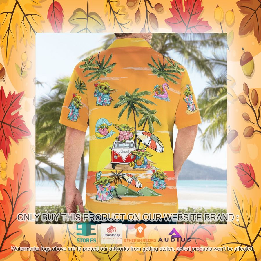 baby yoda summer time sunset yellow hawaii shirt shorts 21 76362