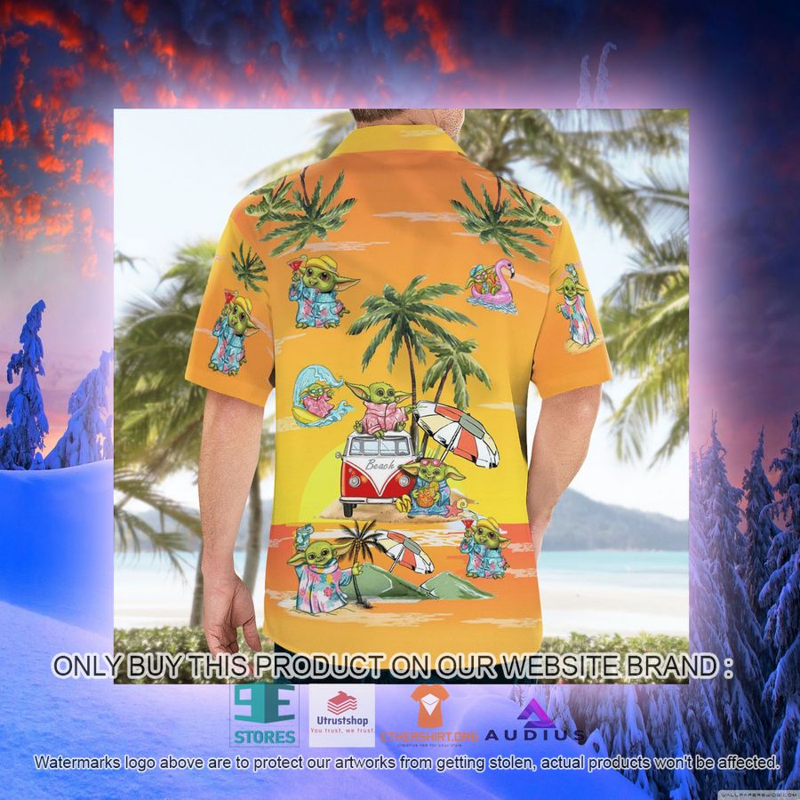 baby yoda summer time sunset yellow hawaii shirt shorts 9 77341