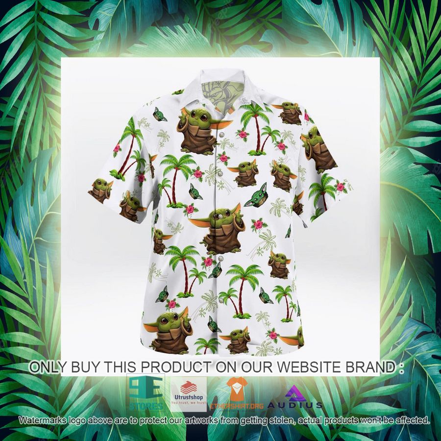 baby yoda tropical pattern hawaii shirt shorts 13 10602