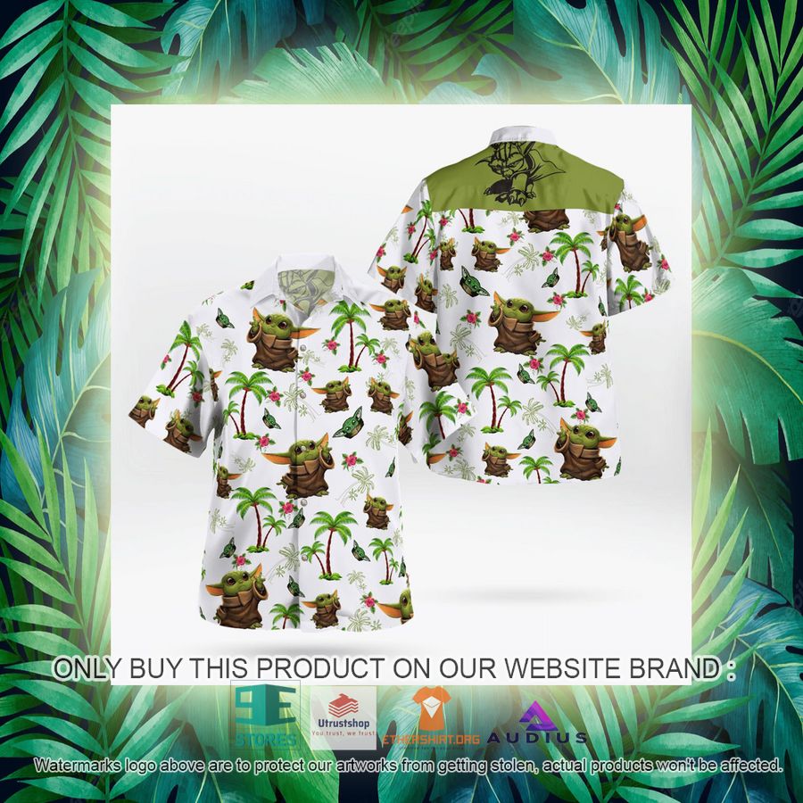 baby yoda tropical pattern hawaii shirt shorts 14 7079