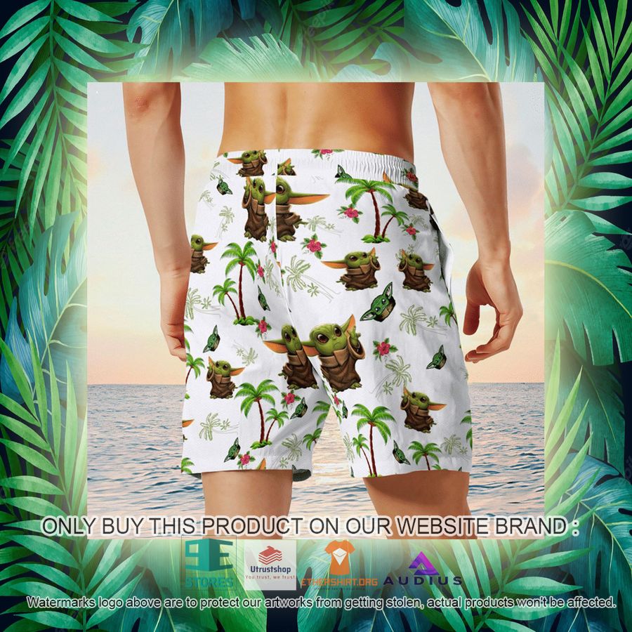 baby yoda tropical pattern hawaii shirt shorts 18 96119