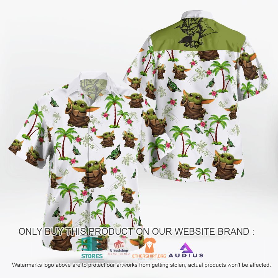 baby yoda tropical pattern hawaii shirt shorts 2 26700