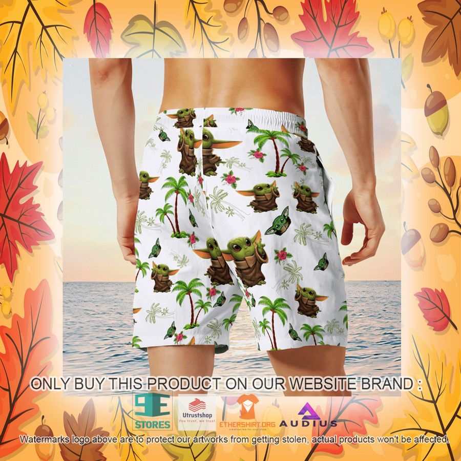 baby yoda tropical pattern hawaii shirt shorts 24 2903