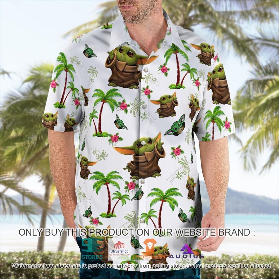 baby yoda tropical pattern hawaii shirt shorts 4 15372