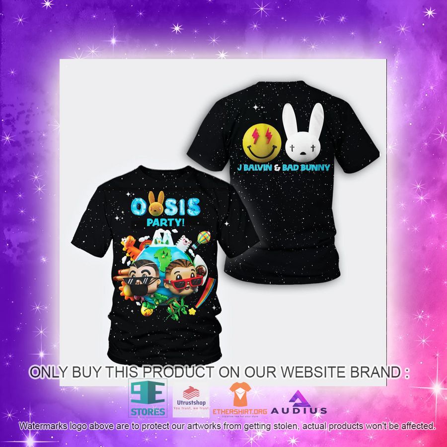 bad bunny x jbalvin noche de oasis galaxy 3d shirt 2 44511