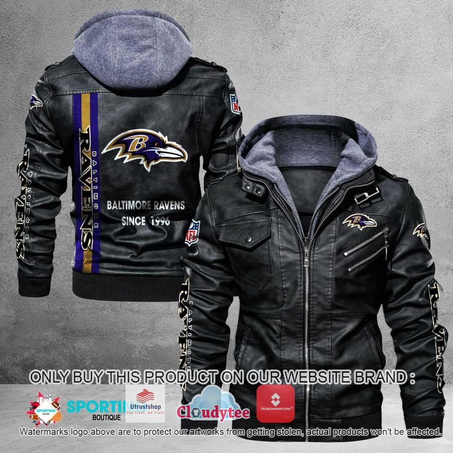 baltimore ravens since 1996 nfl leather jacket 1 74094