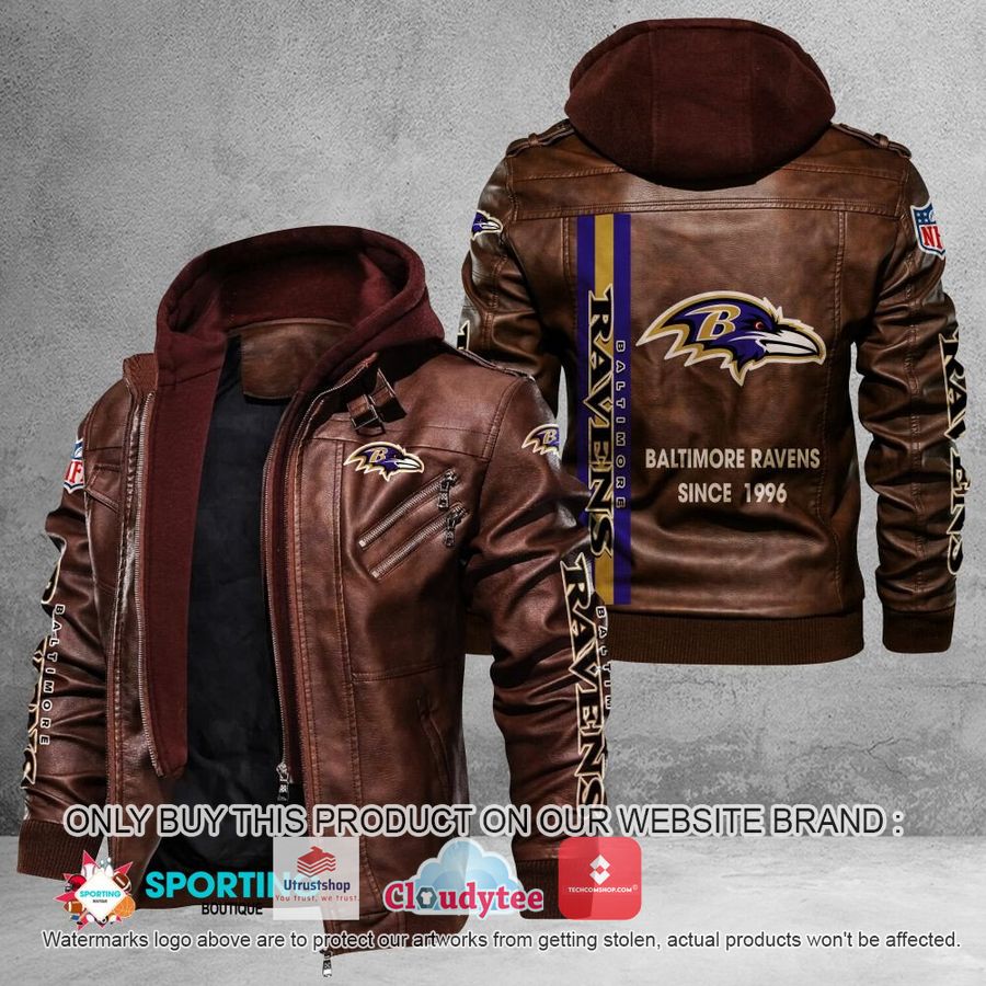 baltimore ravens since 1996 nfl leather jacket 2 49124