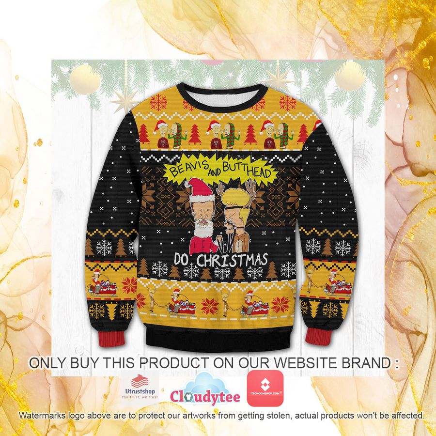 beavis and butthead christmas ugly sweater 1 43224