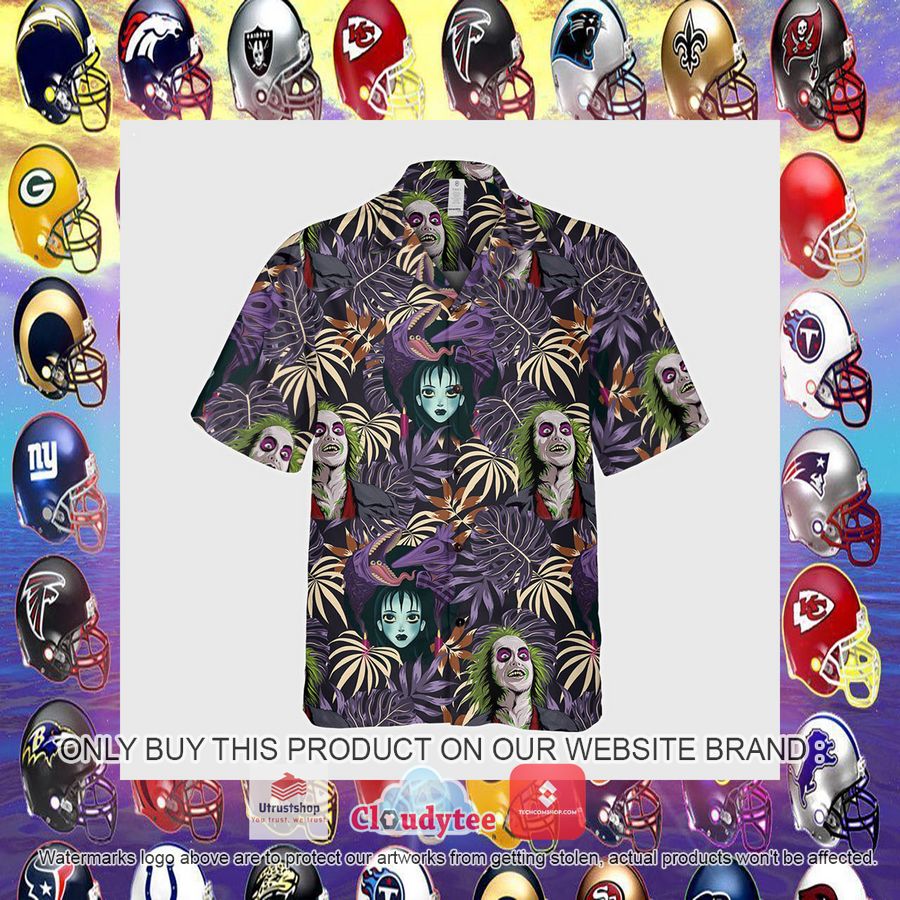 beetlejuice tropical purple hawaiian shirt 11 77699