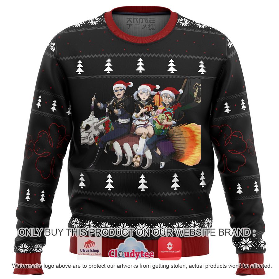 black clover holiday ugly christmas sweater 2 42556