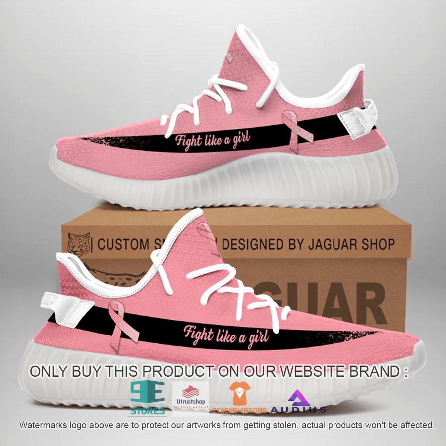 breast cancer awareness fight like a girl pink yeezy sneaker 2 75810
