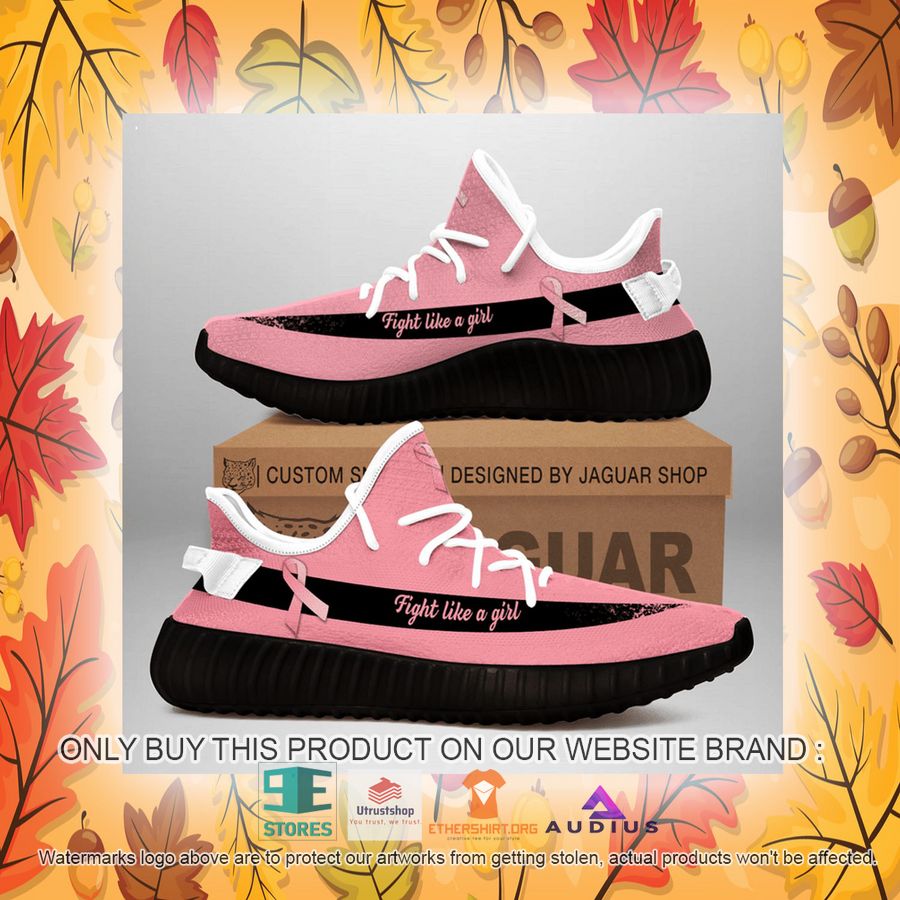 breast cancer awareness fight like a girl pink yeezy sneaker 7 86486