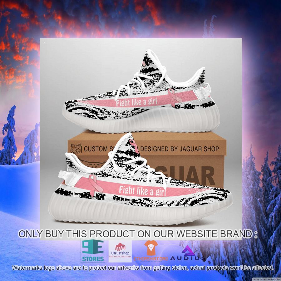 breast cancer awareness fight like a girl yeezy sneaker 4 22898
