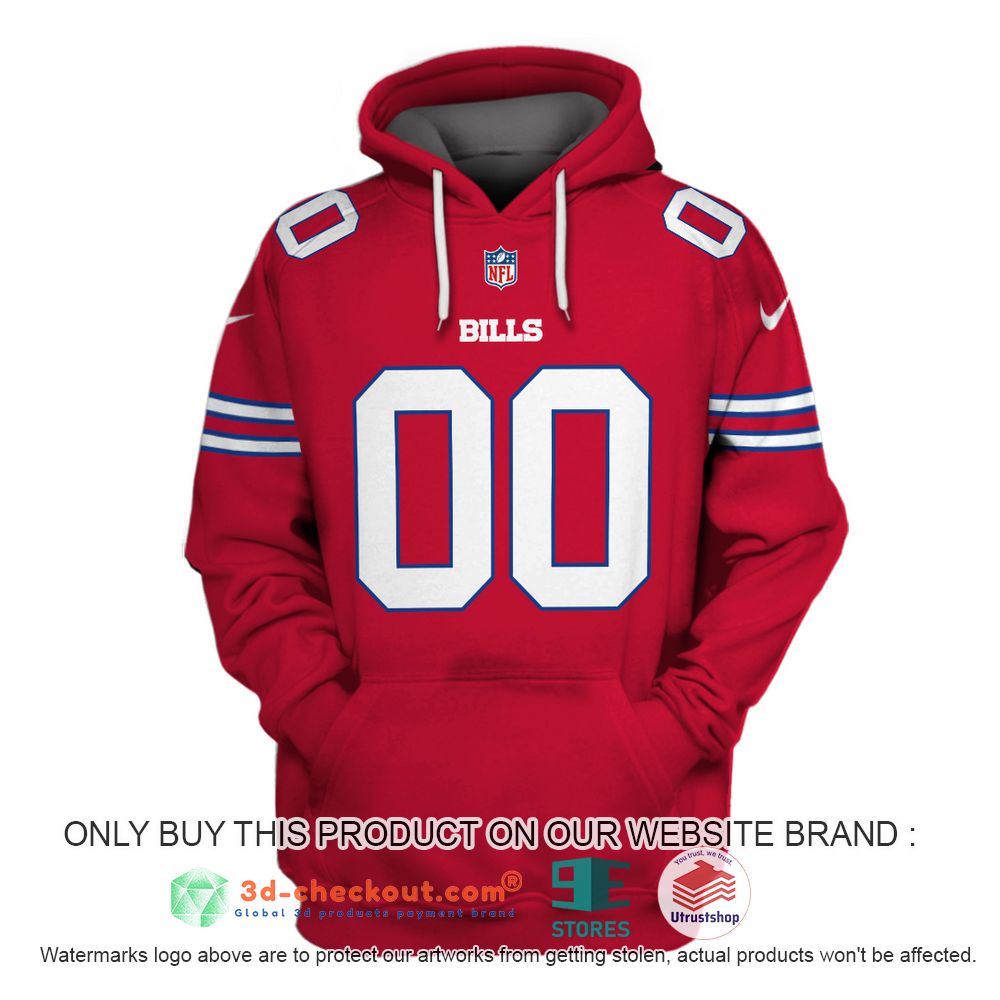 buffalo bills nfl personalized red 3d shirt hoodie 1 53274
