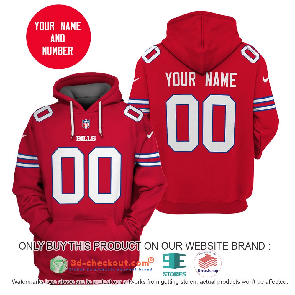 buffalo bills nfl personalized red 3d shirt hoodie 2 53978