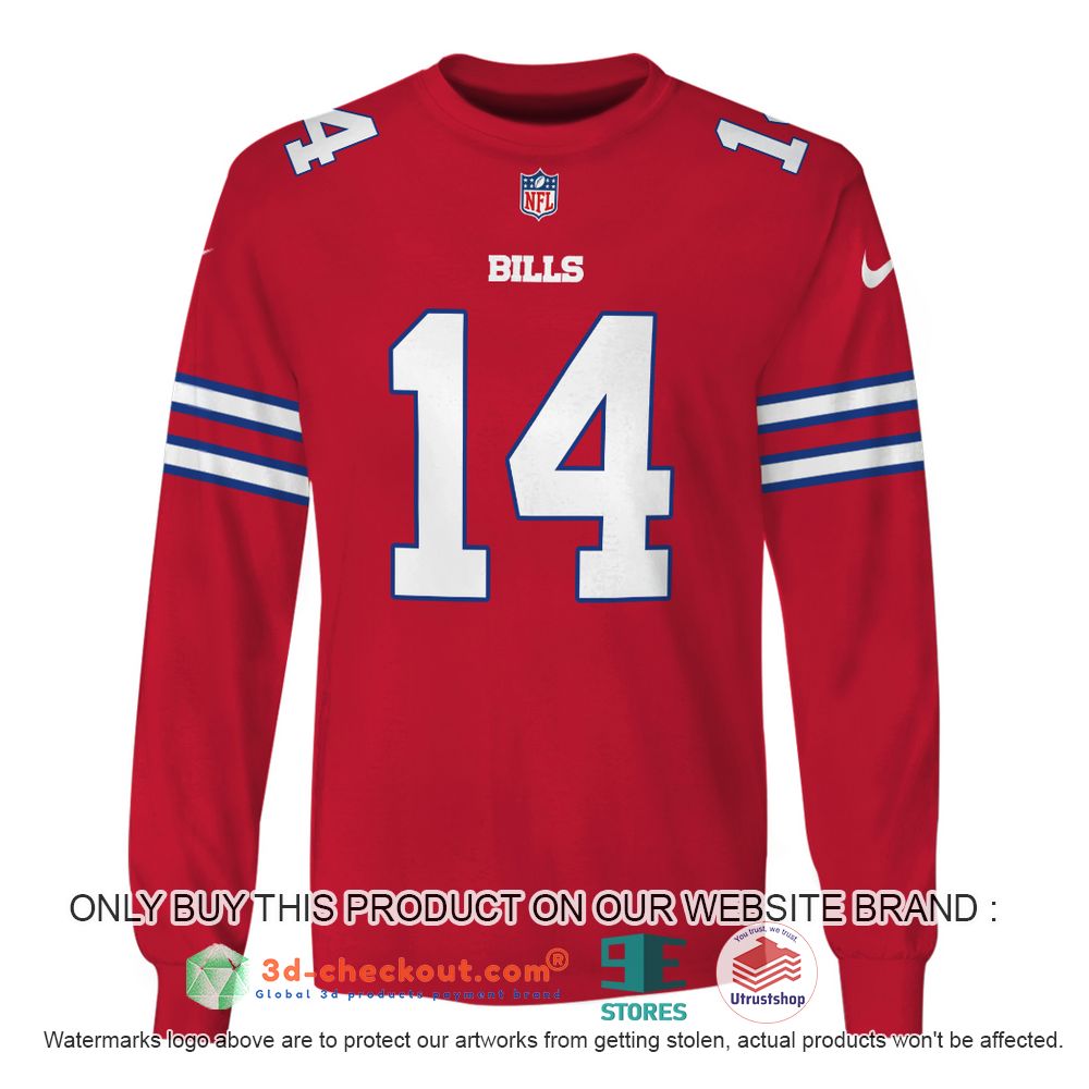 buffalo bills nfl stefon diggs red 3d shirt hoodie 1 98135