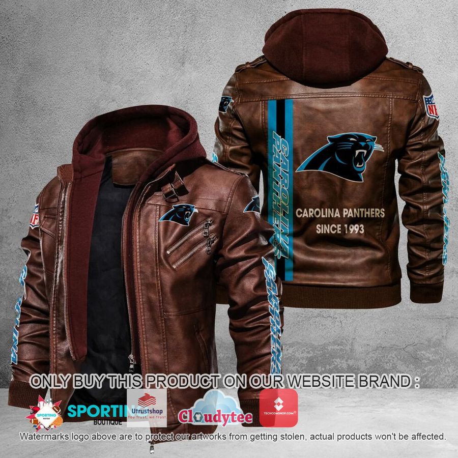 carolina panthers since 1993 nfl leather jacket 2 8959