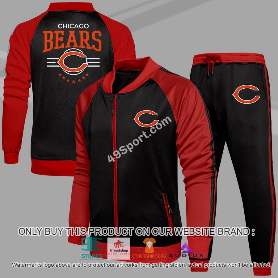 chicago bears nfl casual tracksuit jacket long pants 1 10778