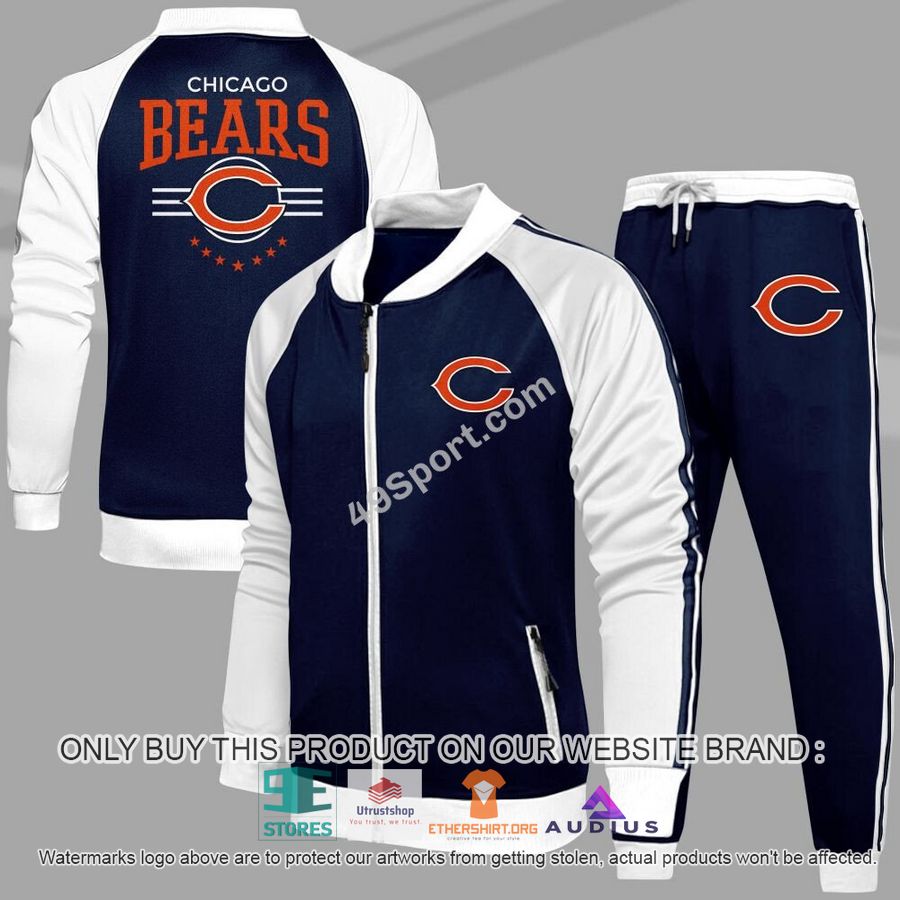 chicago bears nfl casual tracksuit jacket long pants 2 1896