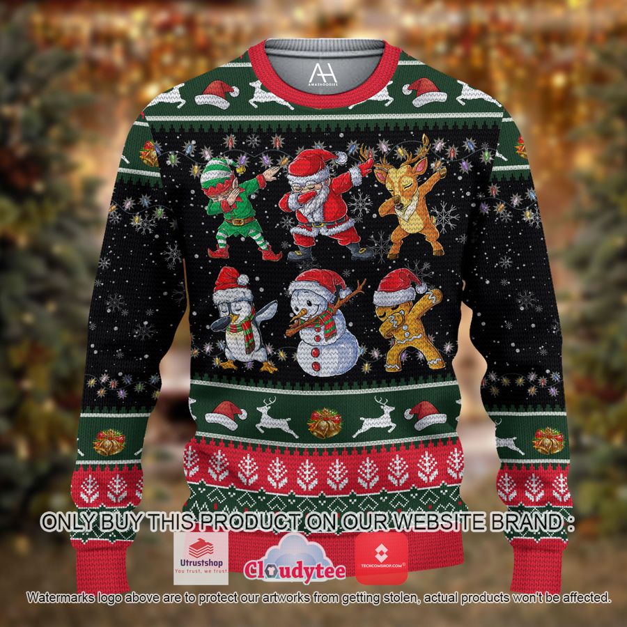 christmas characters dab christmas all over printed shirt hoodie 1 584