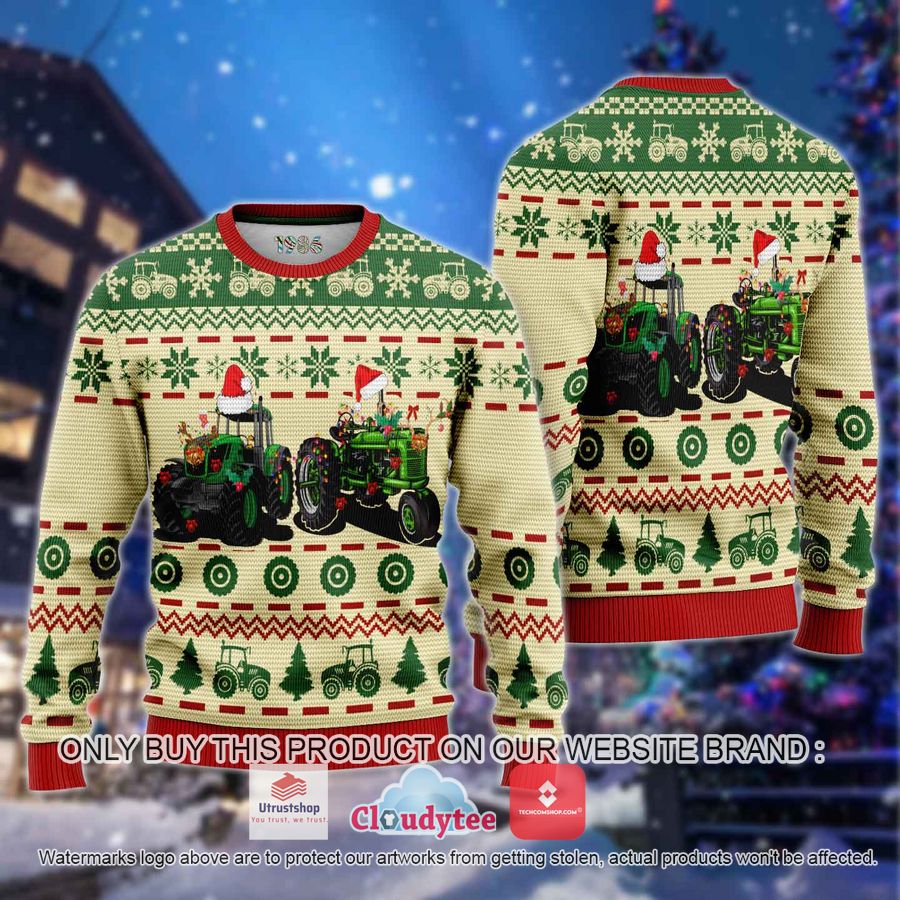 christmas farmer christmas all over printed shirt hoodie 1 34984