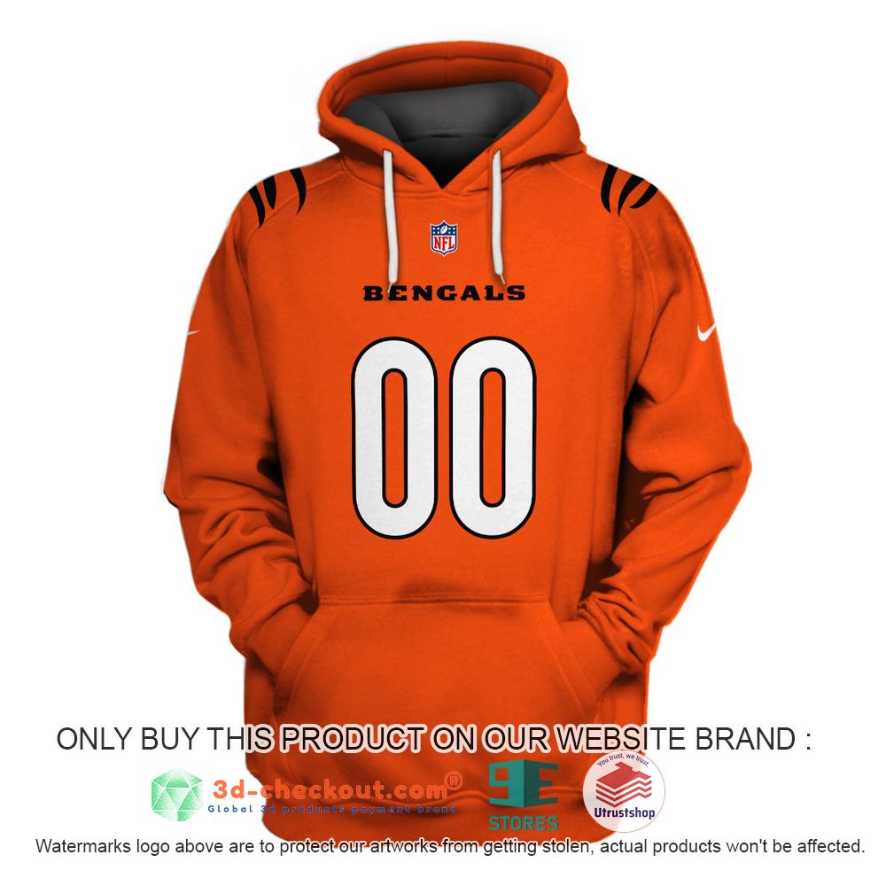 cincinnati bengals nfl personalized orange 3d shirt hoodie 1 83257