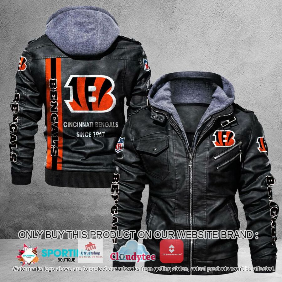cincinnati bengals since 1967 nfl leather jacket 1 29087