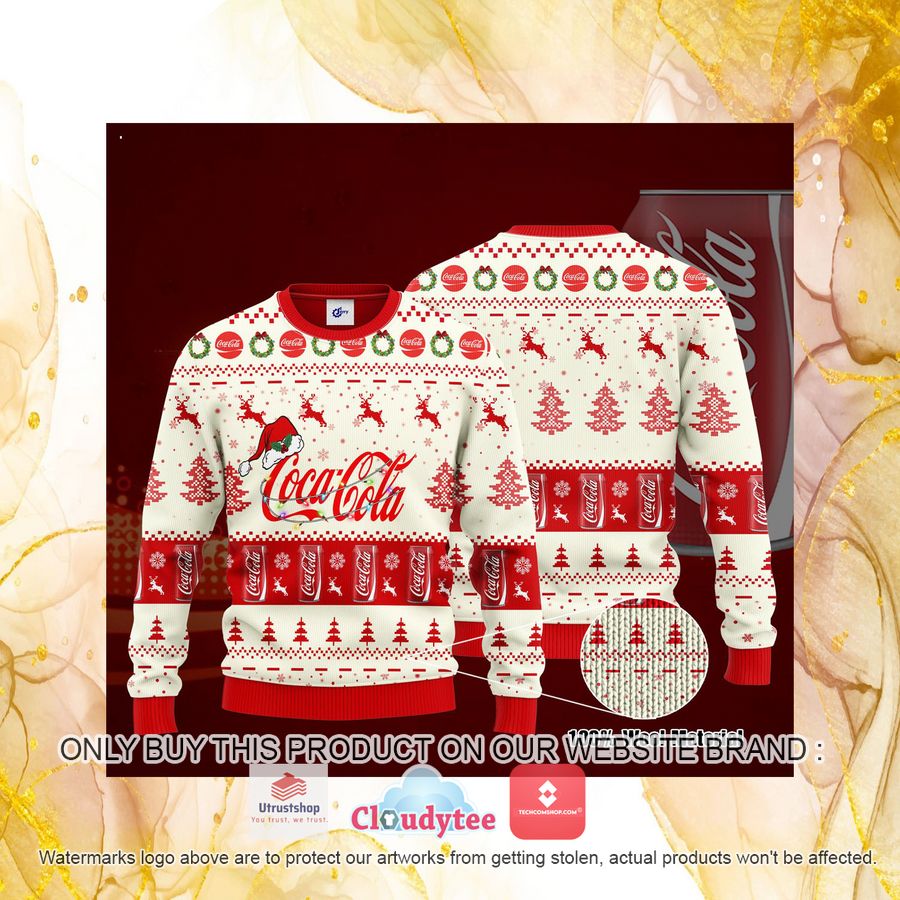 coca cola santa hat christmas ugly christmas sweater 1 65599