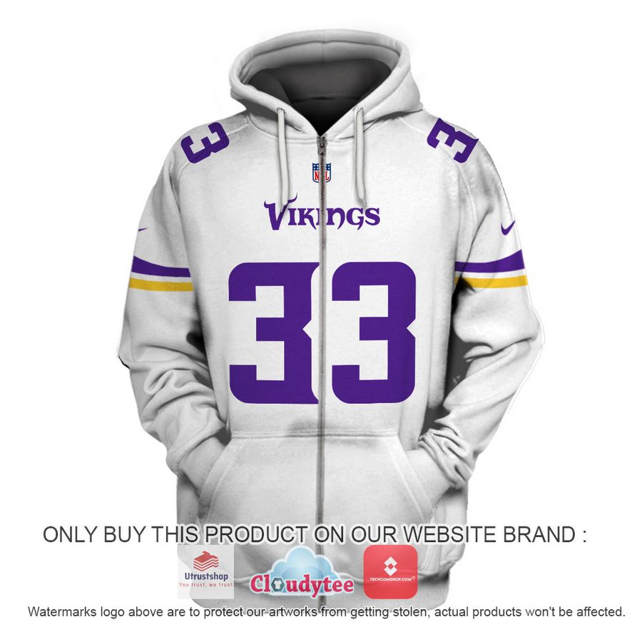 cook 33 minnesota vikings nfl purple white hoodie shirt 2 93497