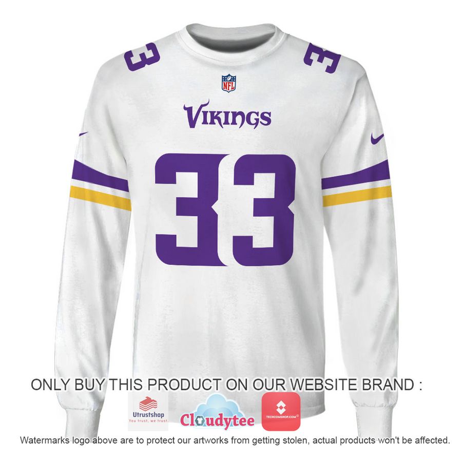 cook 33 minnesota vikings nfl purple white hoodie shirt 3 30573
