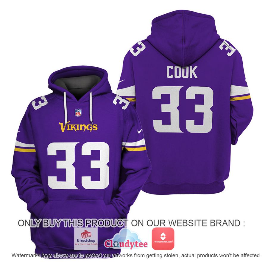 cook 33 minnesota vikings purple nfl hoodie shirt 1 90176