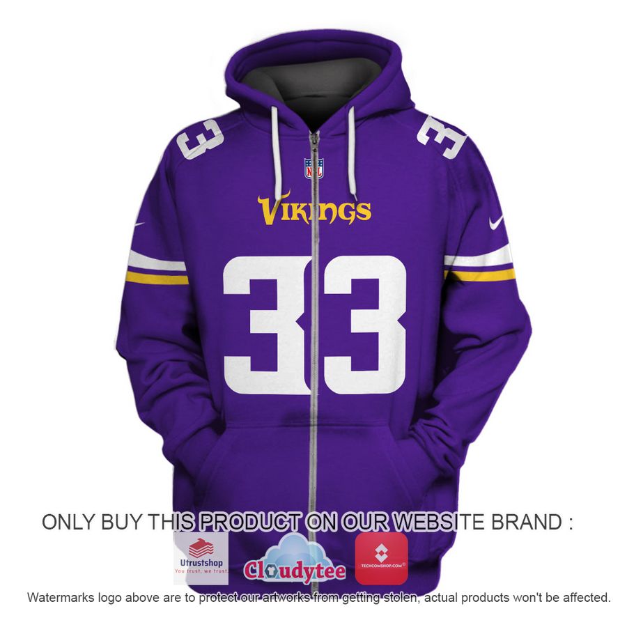 cook 33 minnesota vikings purple nfl hoodie shirt 2 40193