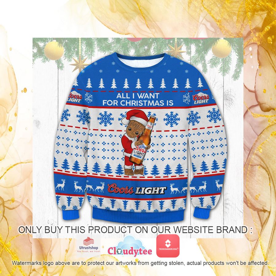 coors light groot christmas ugly sweater 1 96253