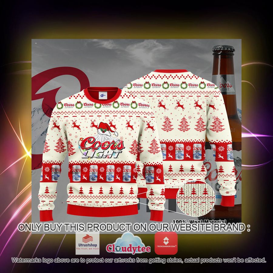 coors light santa hat christmas ugly christmas sweater 3 36301