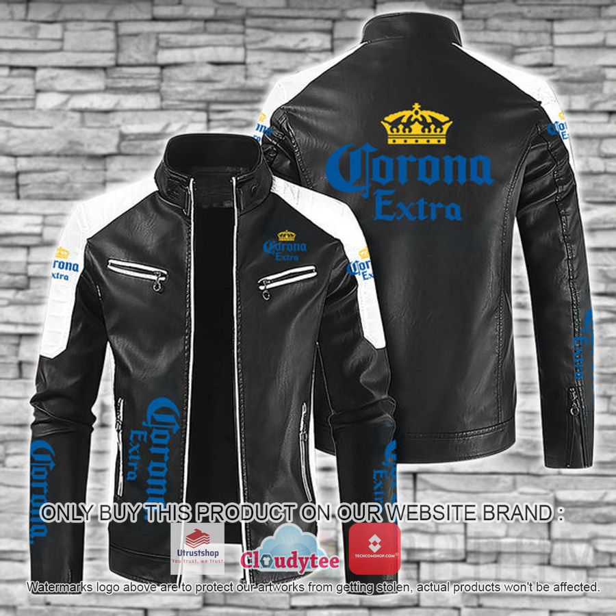 corona extra block leather jacket 1 65527