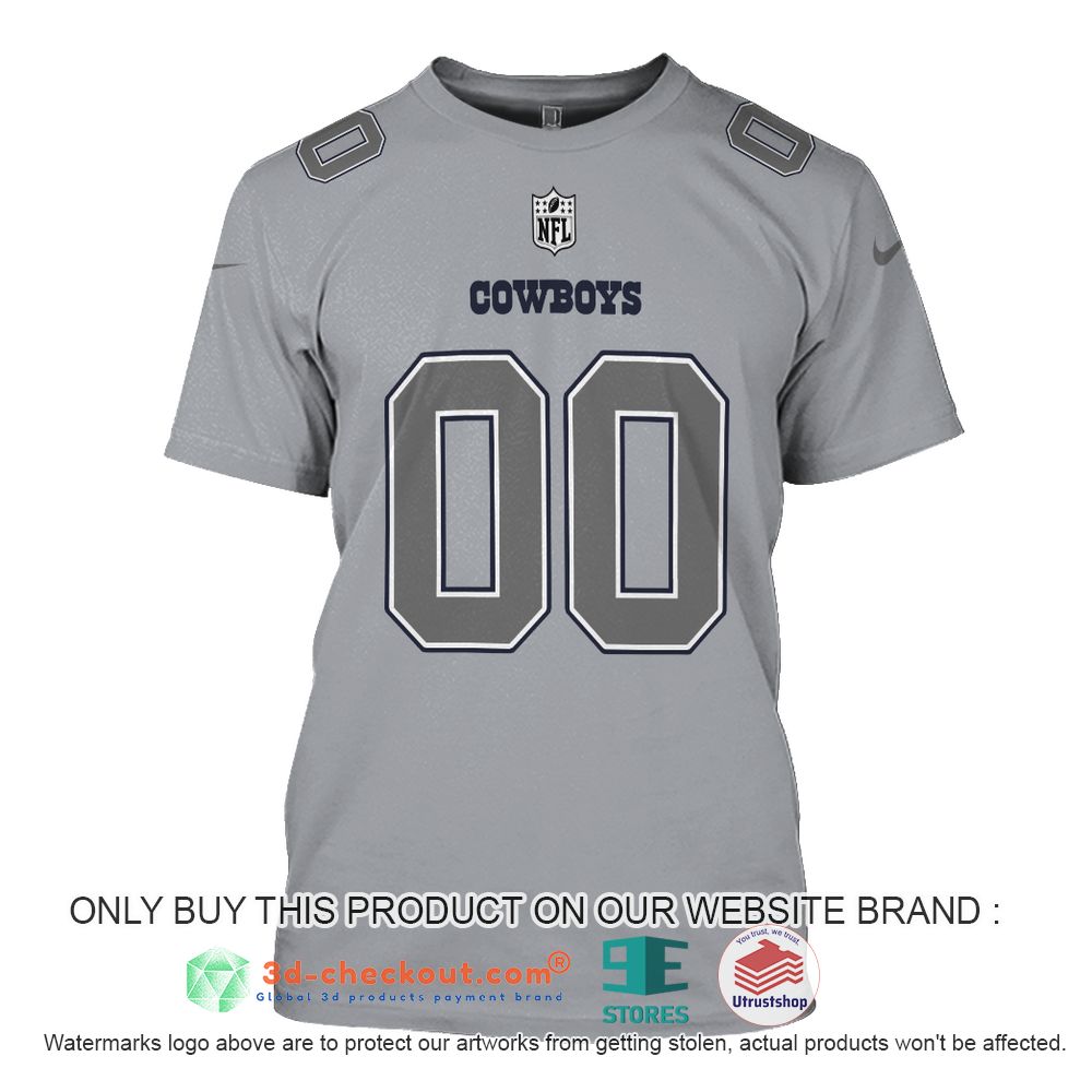 dallas cowboys nfl personalized grey 3d shirt hoodie 1 7479