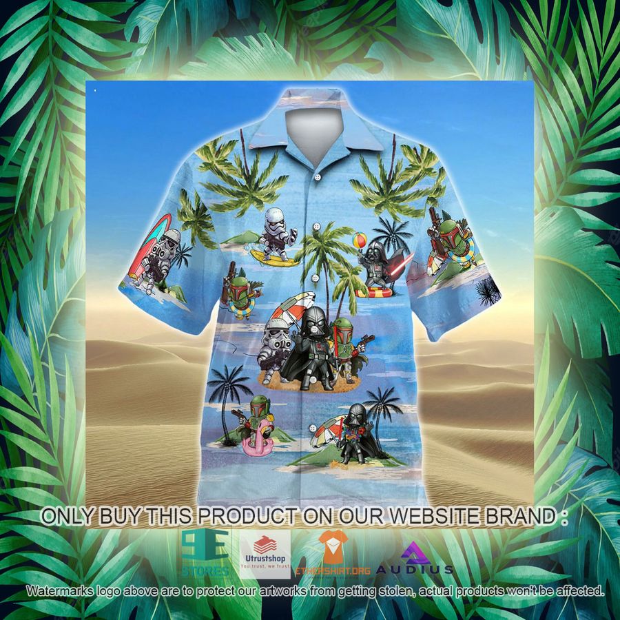 darth vader boba fett stormtrooper summer time blue hawaii shirt shorts 13 76242