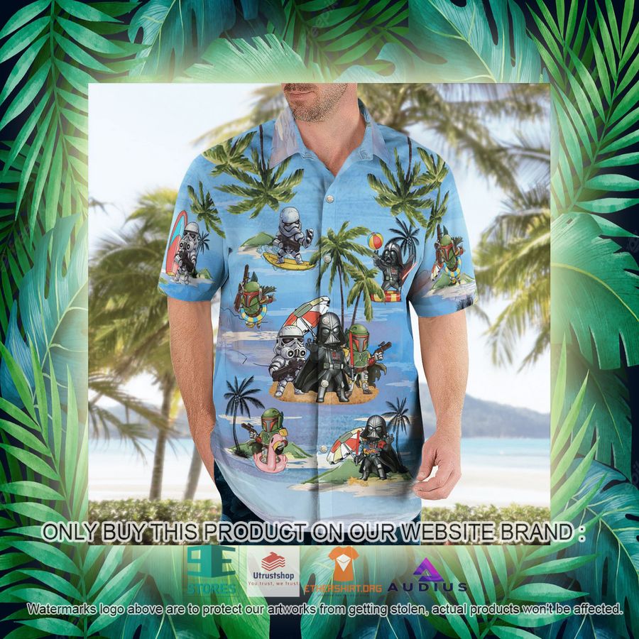darth vader boba fett stormtrooper summer time blue hawaii shirt shorts 16 59566