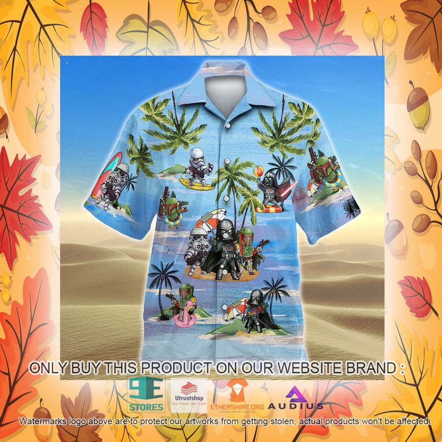 darth vader boba fett stormtrooper summer time blue hawaii shirt shorts 19 71591