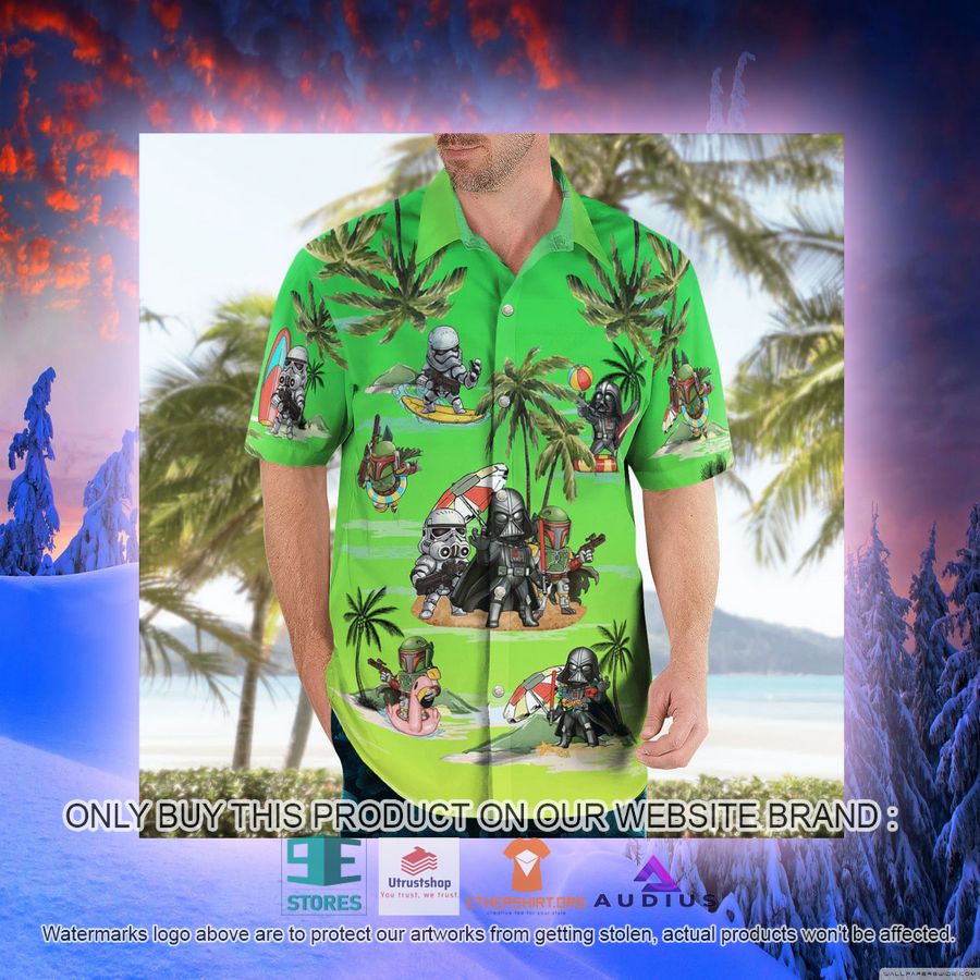 darth vader boba fett stormtrooper summer time green hawaii shirt shorts 10 18203