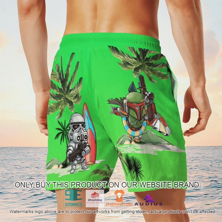 darth vader boba fett stormtrooper summer time green hawaii shirt shorts 6 99986
