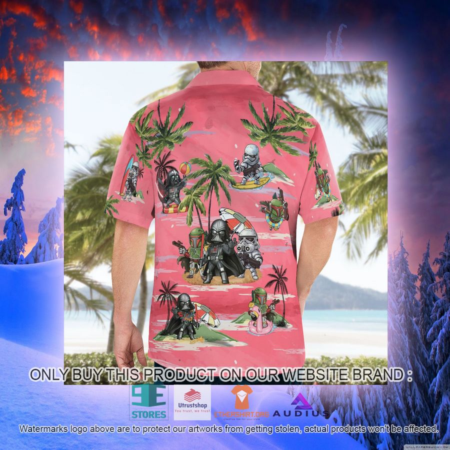 darth vader boba fett stormtrooper summer time pink hawaii shirt shorts 9 48857