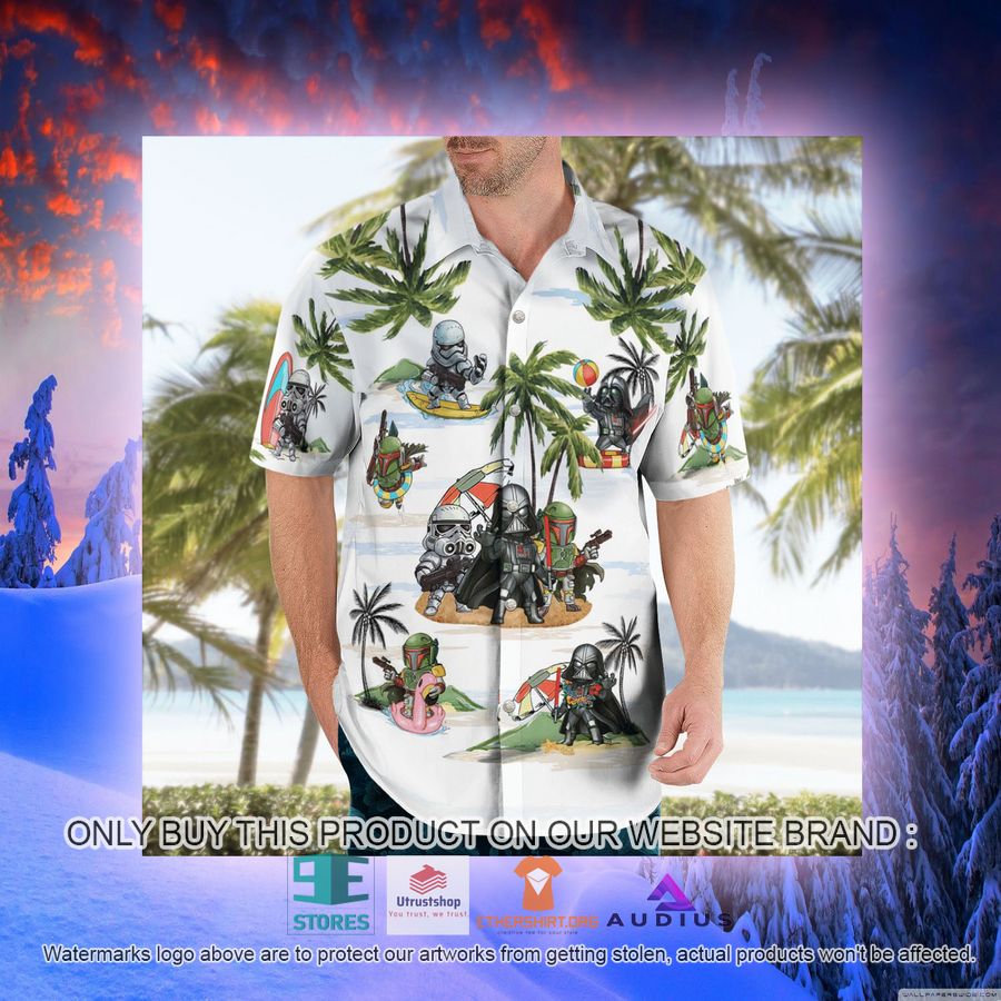 darth vader boba fett stormtrooper summer time white hawaii shirt shorts 10 9744