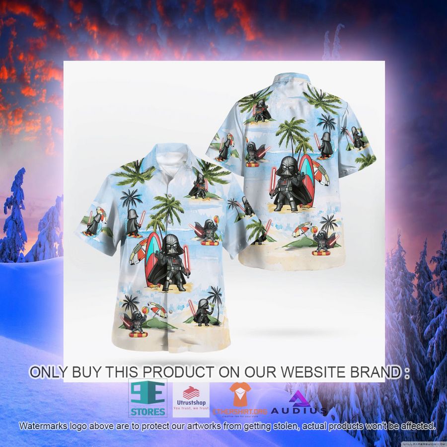 darth vader summer time light blue hawaii shirt shorts 8 45787