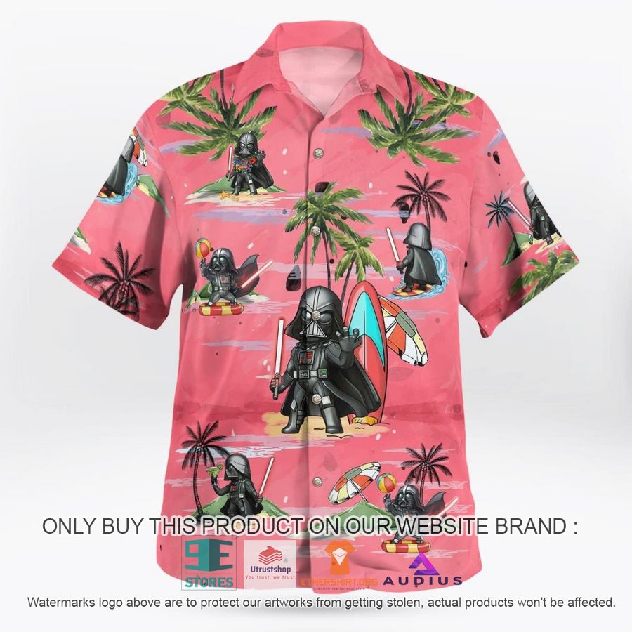darth vader summer time pink hawaii shirt shorts 1 19860