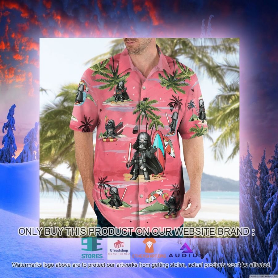 darth vader summer time pink hawaii shirt shorts 10 4623
